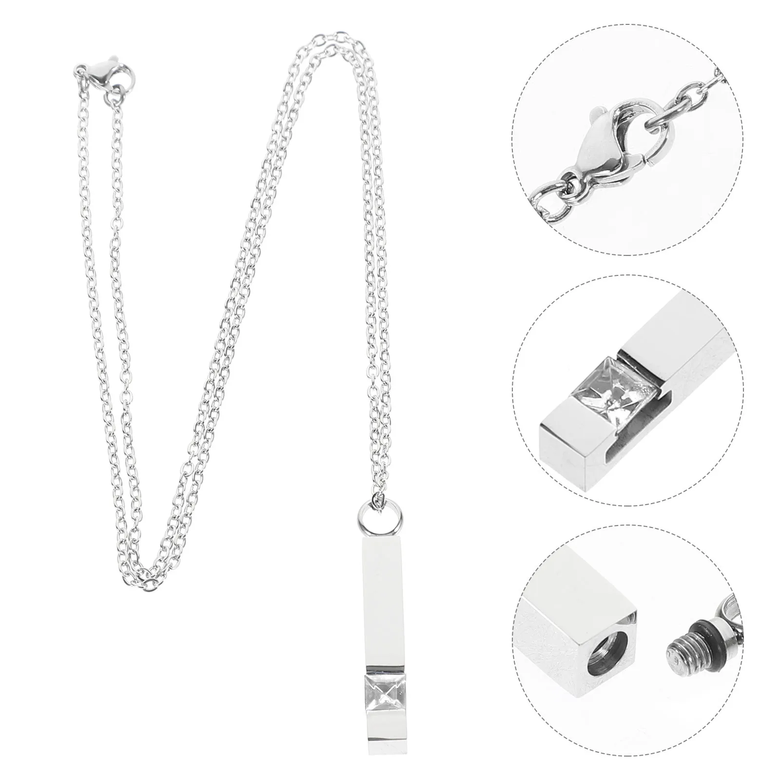 

1pc Stainless Steel Cremation Memorial Pendant Jewelry Openable Design Keepsake Loved One'S Men Women Pet Urn Ash Holders Human