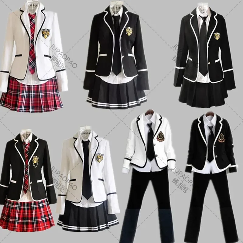 Uniforme Escolar de coro de manga larga para estudiantes, conjunto de uniforme Jk para niños y estudiantes de secundaria, Japón y Corea del Sur