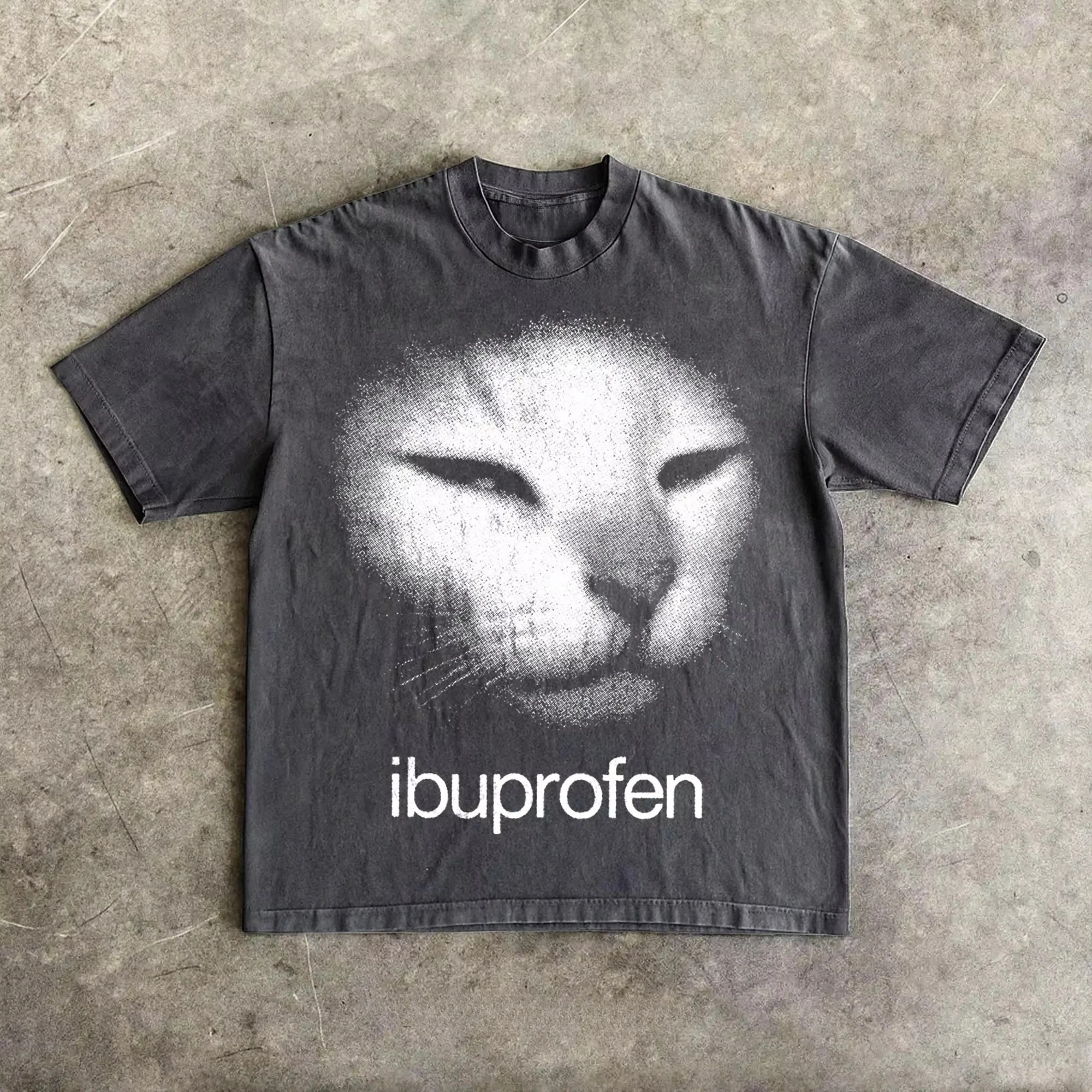 I Need Ibuprofen Funny Vintage Graphic Cat T-shirt Meme Shirt Silly Kitten Men T Shirt Gift Shirts Ironic Tees Gift for Her Him