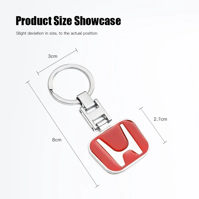 1 قطعة شعار السيارة المفاتيح حلقة رئيسية معدنية اكسسوارات لهوندا سيفيك أكورد جاز صالح CRV أوديسي مدينة الطيار Vezel Prelude Insig