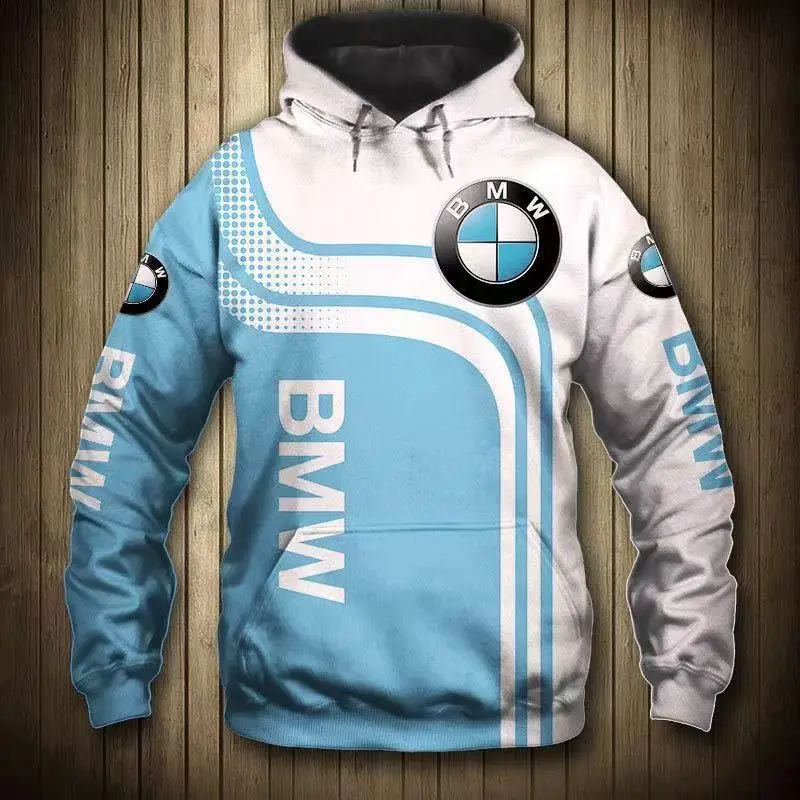 

Men's BMW Hooded Sweatshirt Jacket Long Sleeve 3D Printed Autumn Fashion Sports Motorcycle Racing M Power Car Brand