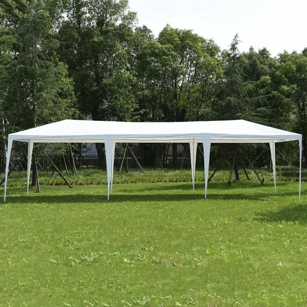 

Тент-шатер для мероприятий 3х9 м, белый, водонепроницаемый, с боковыми стенками, для улицы