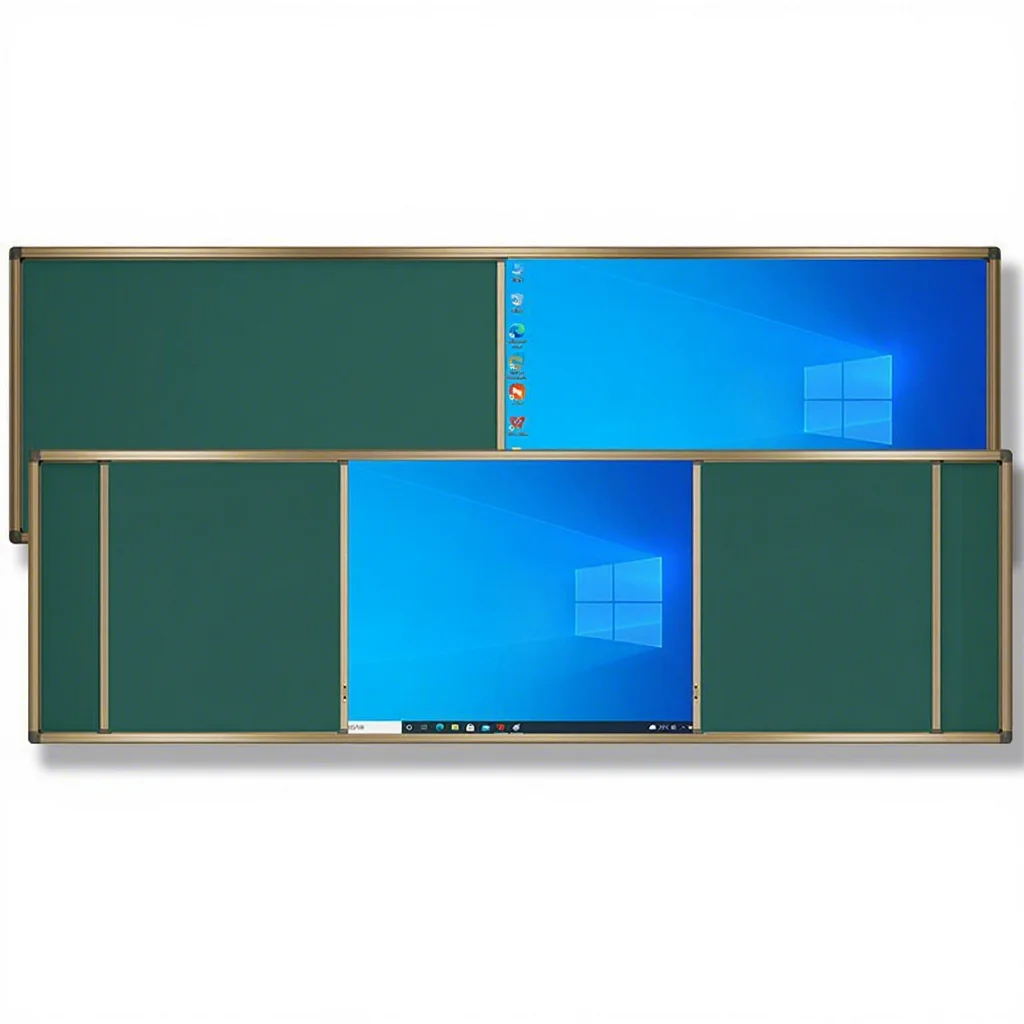 Sliding Chalkboard Green Chalk Board Classroom Interactive Whiteboard for School