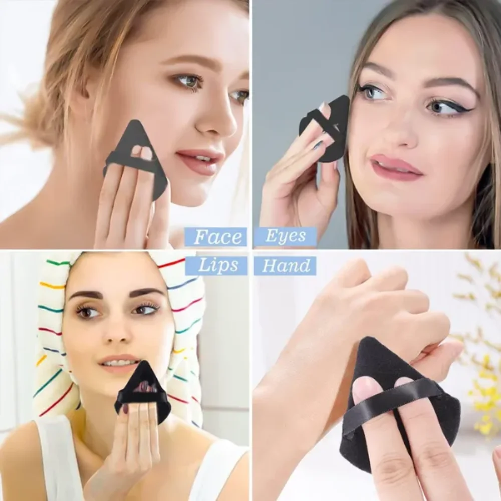 10 قطعة مثلث مسحوق نفخة صغيرة ماكياج الوجه الإسفنج مستحضرات التجميل لينة القطن الوجه مسحوق نفخة قابل للغسل المخملية ماكياج نفخة أدوات #5