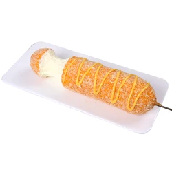 Korean Simulation Food Snack Model Cheese Brushed Hot Dog Stick Model Cheese Stick Props Food Sample Customization