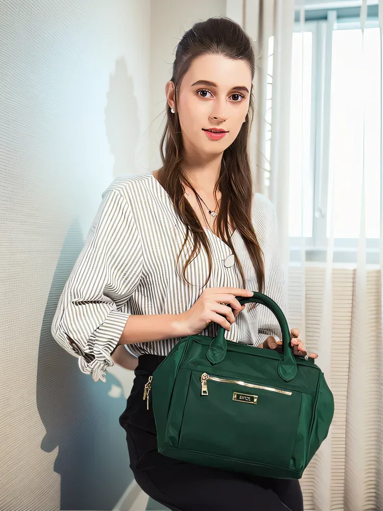 Fouvor New Fashion wodoodporna nylonowa torebka o dużej pojemności 2025 kobiet płótno Casual Ladies Oxford torba na ramię 6006-01 — zdjęcie 2