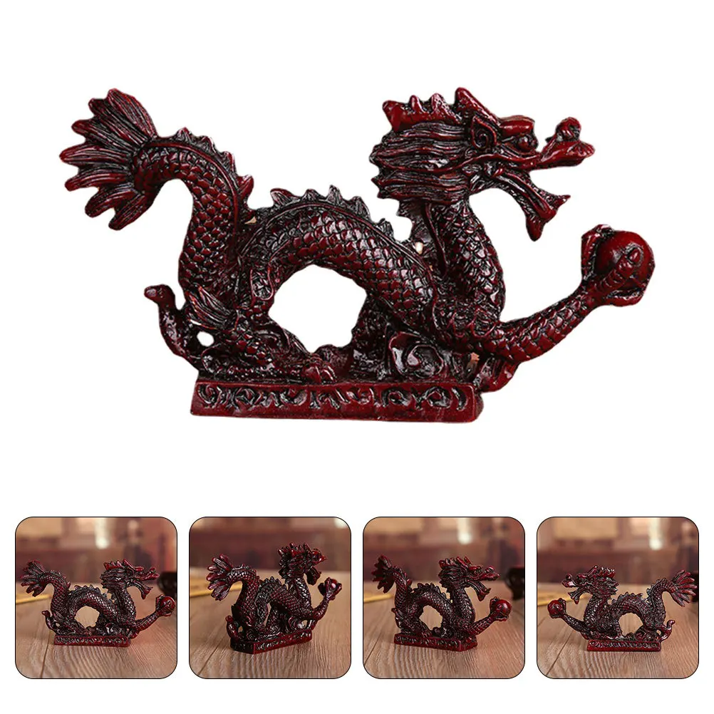 

Statue Chinese Dragon Decor For Desktop Chinese Dragon Resin Statue Cabinet Home Office Study Indoor Small Animal Ornament