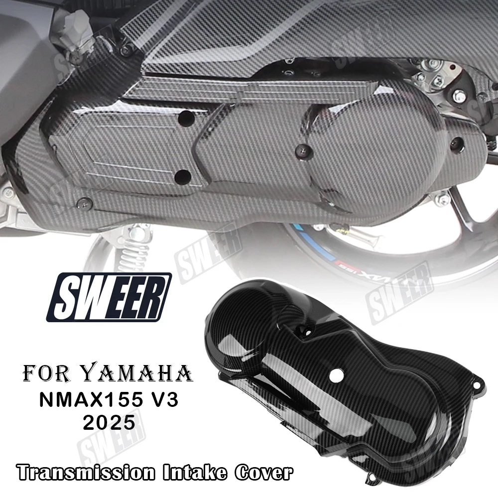 

Motorcycle Transmission Intake Carbon Fiber Cover Suitable For Yamaha NMAX155 V3 2025 Motorcycle Left Engine Intake Guards