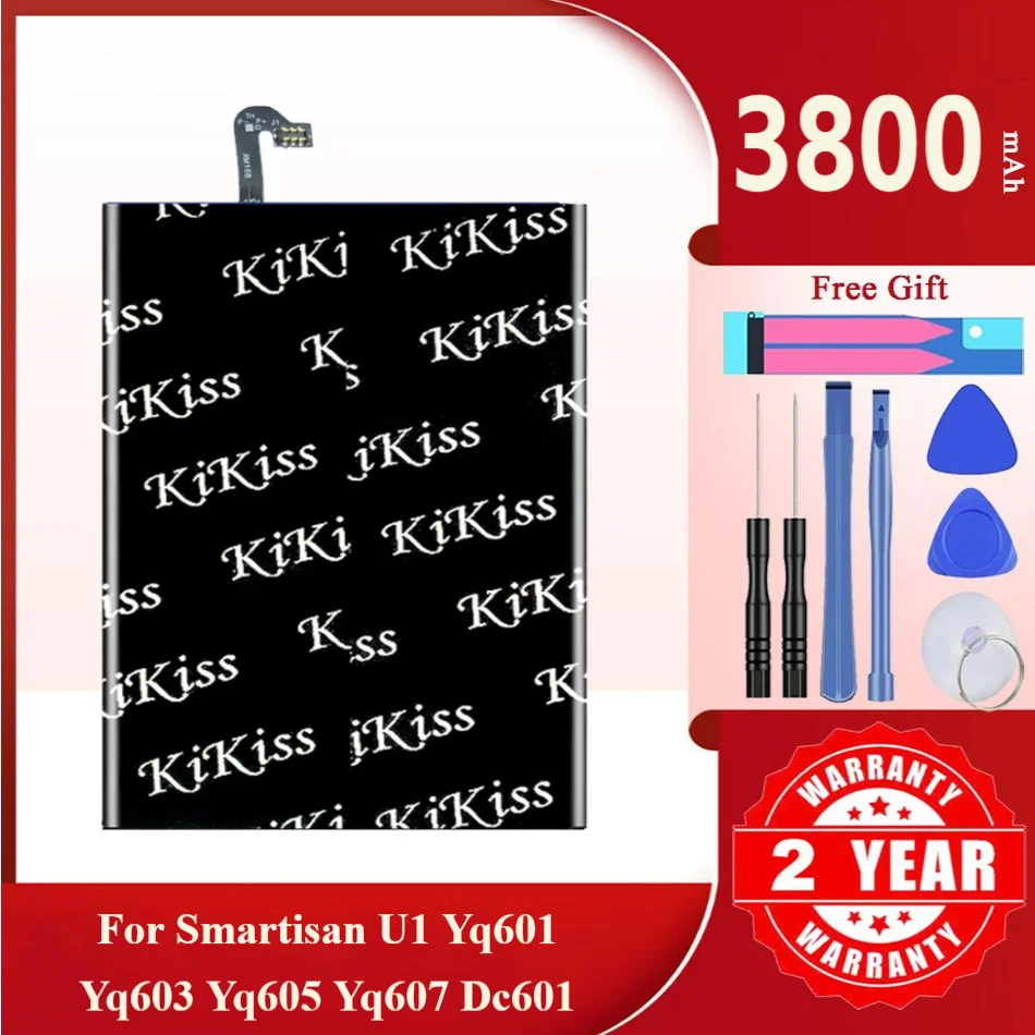 KiKiss Battery For Smartisan U1 YQ601 YQ603 YQ605 YQ607,DC601,3800mAh