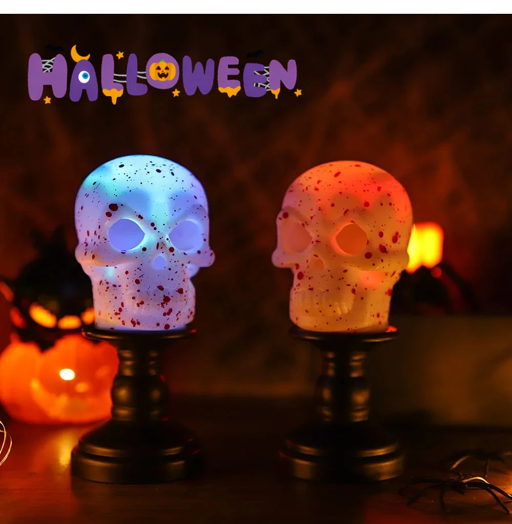

Cartoon Halloween Decor Pumpkin Nightlight Electronic Candle Lights Black Cat Party Supplies Decoration Props KidGiftschristmas