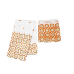 Bazin Riche Textiles 2024 Nouveau Tissus Africain Jacquard Bocade Fabrics Dress Sewing Material Embroidered Tulle Lace Headtie