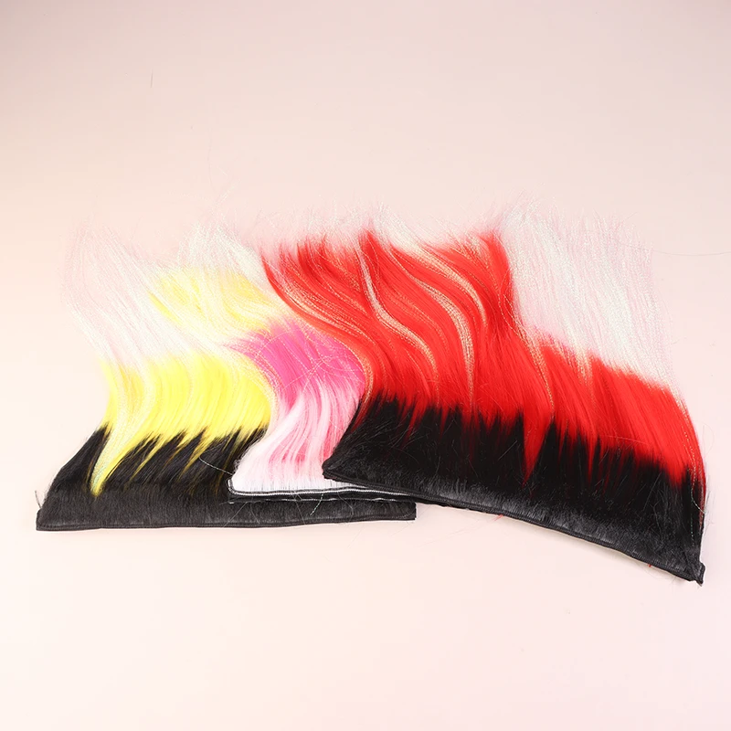 Punk Motorcycle Helmet Wigs Personality Mohawk Wig Helmet Decals Decoration Motorbike Helmet Hair Patches Hair Braids Stickers