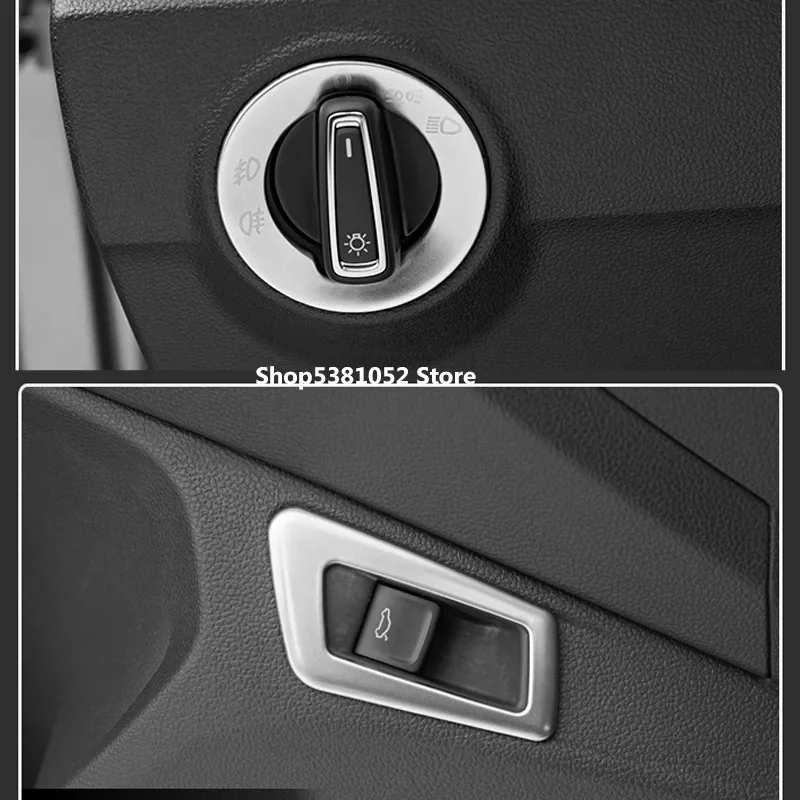 For Volkswagen VW T-ROC TROC 2017 2018 2019 Interior Head Light Headlight Adjustment Switch Decoration Cover Trim Sticker