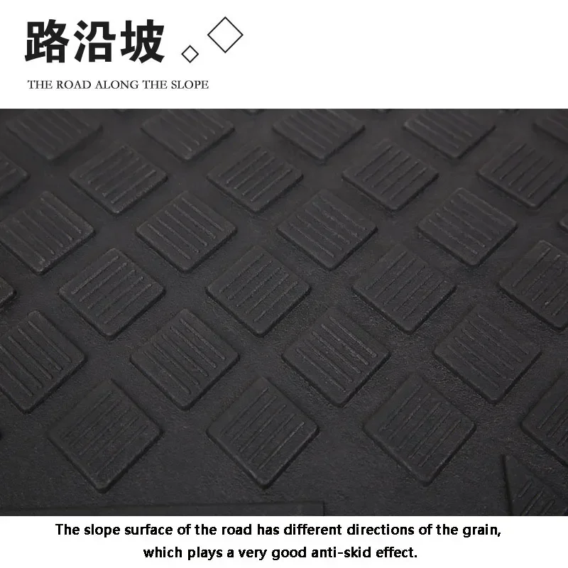 50*27*10cm Plastic PVC Road Slope Ramp Pad Portable Car Step Uphill Triangle Mat Curb Rubber