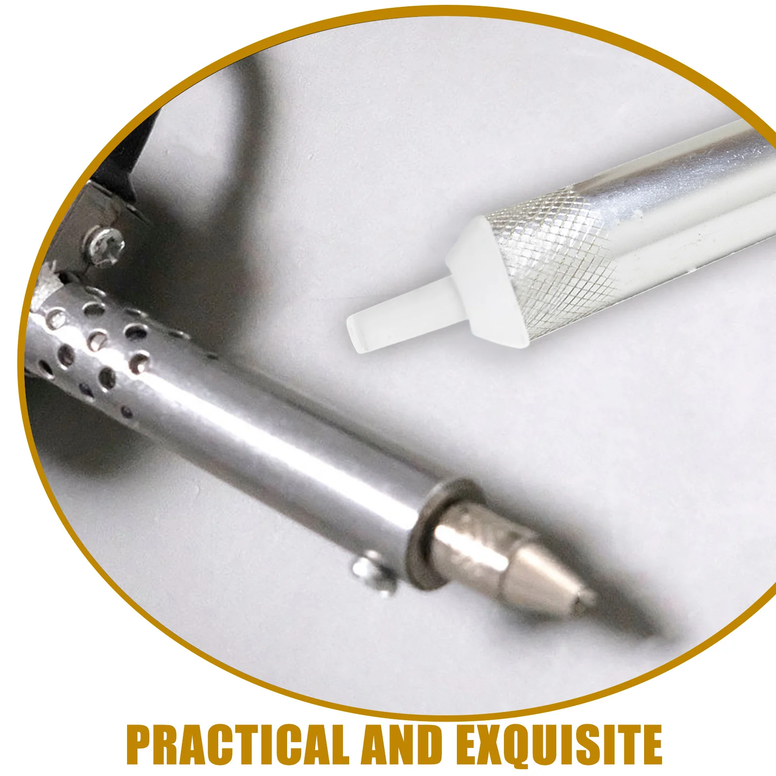 

10Pcs Full Aluminum Solder Sucker Nozzle High Vacuum Desoldering Pump Replacement Tip Compact Design for Efficient Solder