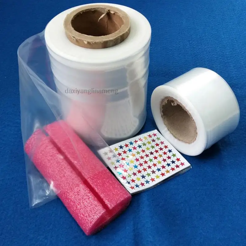 50meters PE Loop Cuff Two-way Open Transperent Plastic Bag Packaging Long Tube Film Ring Sleeve Disposable Liner Sleeve Film