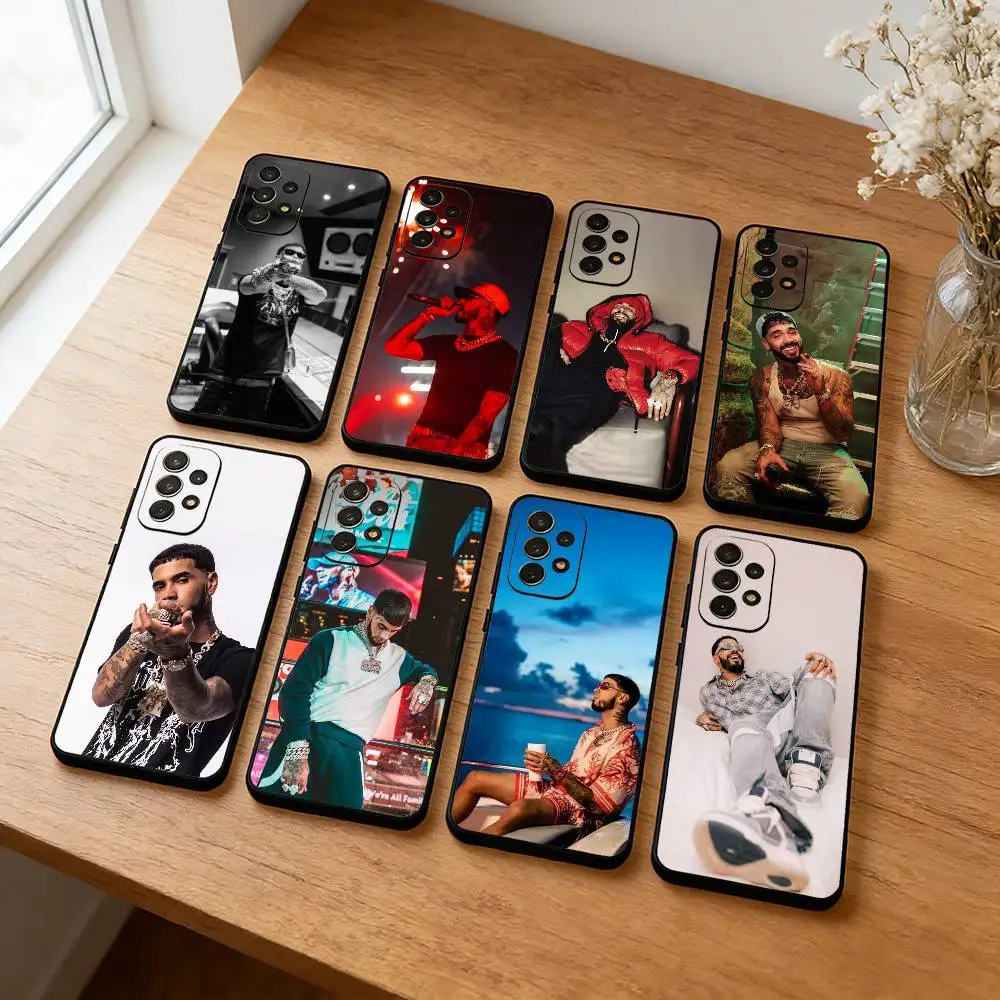 

A-Anuel R-Rapper AA Phone Case For Samsung S25,S24,S23,S22,S21,S20,Plus,lite Soft Black Shell
