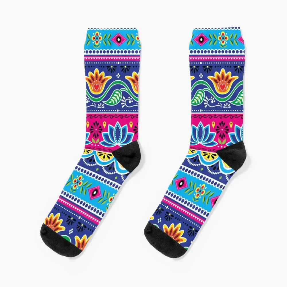 Pakistani truck art seamless pattern Socks tennis hiking Men Socks Luxury Brand Women's