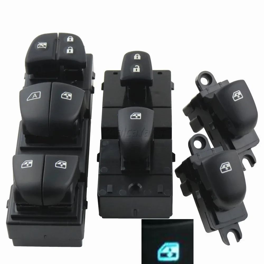 

4PCS Ice blue light Master Power Window Switch Control Button 25411-3TA1A For Nissan Tiida Altima Sylphy 25401-3SH0A