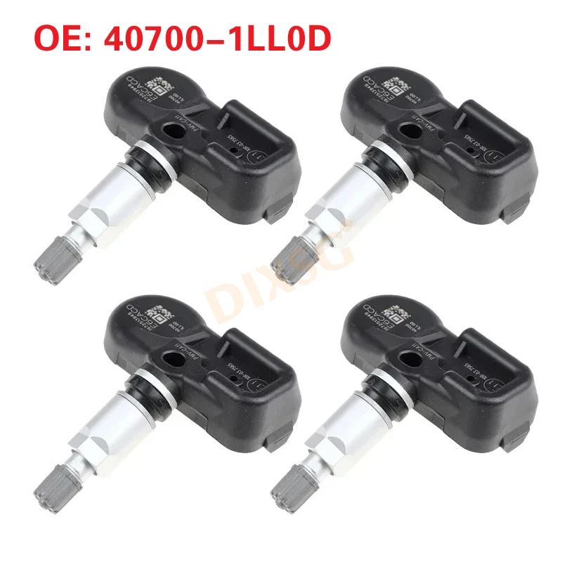 4pcs 407001LL0D PMV-CA11 Car Tire Pressure Monitoring Sensor For 2011 Nissan Infiniti M Series 40700-1LL0D TPMS 433MHz