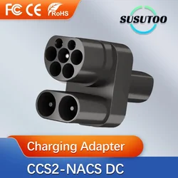 Adattatore per caricabatterie CCS2 a NACS EV compatibile con Tesla Model 3/X/Y 250kW Max adatto per adattatore Tesla CCS2 per Tesla