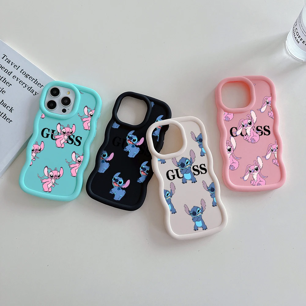 Cute anime couple Stitchs Phone Case for Oppo Realme 5 11 12 C11 C21Y C21 C30 C35 C53 C55 C65 C67 Pro Plus 4G 5G Soft TPU Cover