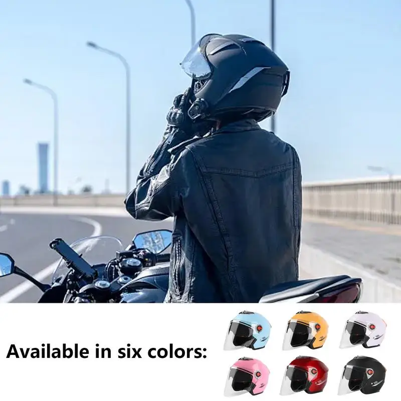 Casco de motocicleta multifunción para hombre y mujer, accesorio de cara abierta, duradero, 3/4