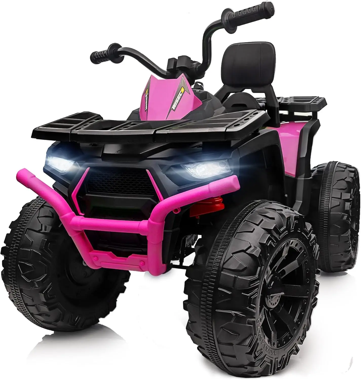 Kids ATV 4 Wheeler, 24V Ride On Toys Car for Big Kids with 400W Motor, 2 Seater - Rose Pink