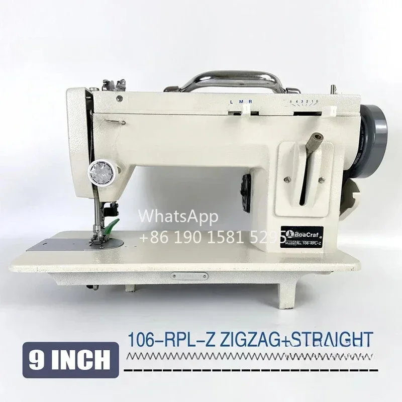 Electric Thick Material Sewing Machine Walking Foot Zigzag Stitch7''/ 9'' Arm Leather And Heavy-Duty Sewing Machine