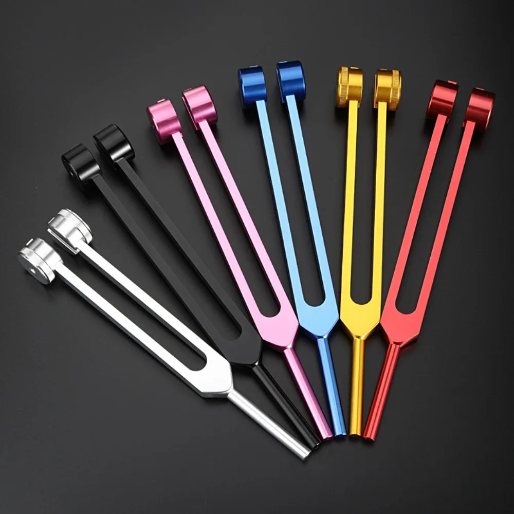 Healing Chakra 128 Hz Tuning Fork Set Sound Therapy Aluminium Alloy Bio-Acoustic Tuning Fork Colorful Adjustable