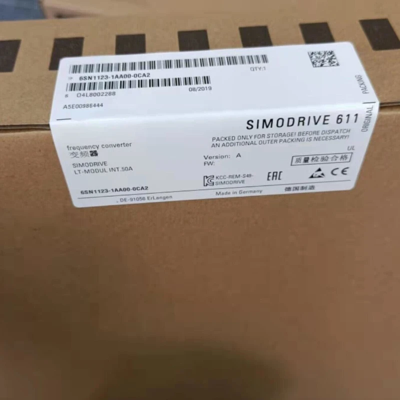 NEW 6SN1123-1AA00-0CA2 SIMODRIVE 611 Power Module 1 Axis 50A Internal Cooling Rated Motor Current 6SN1 123-1AA00-0CA2