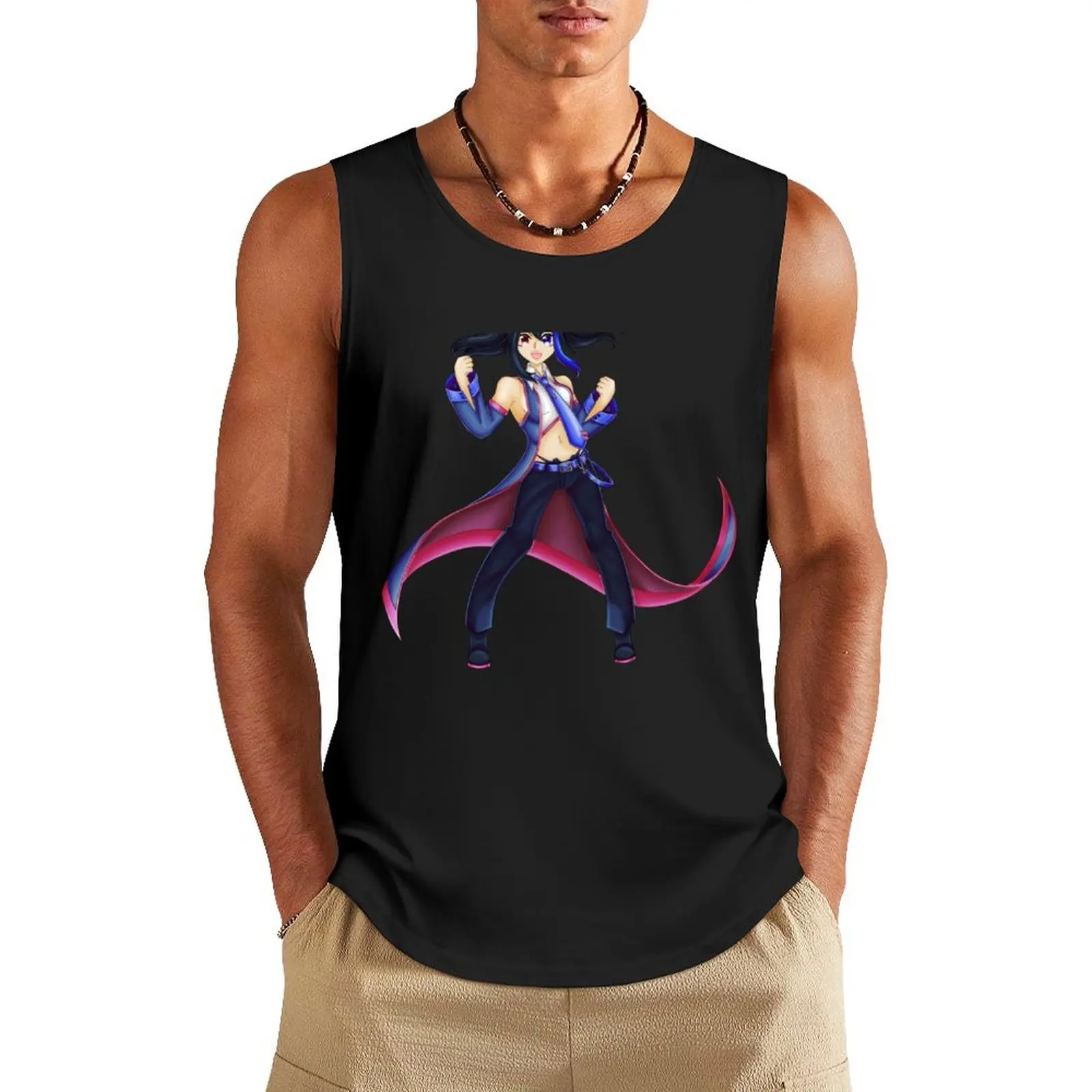 Yokune Ruko Tank Top Men's clothes luxury style gym t shirt men anime gym Sleeveless top