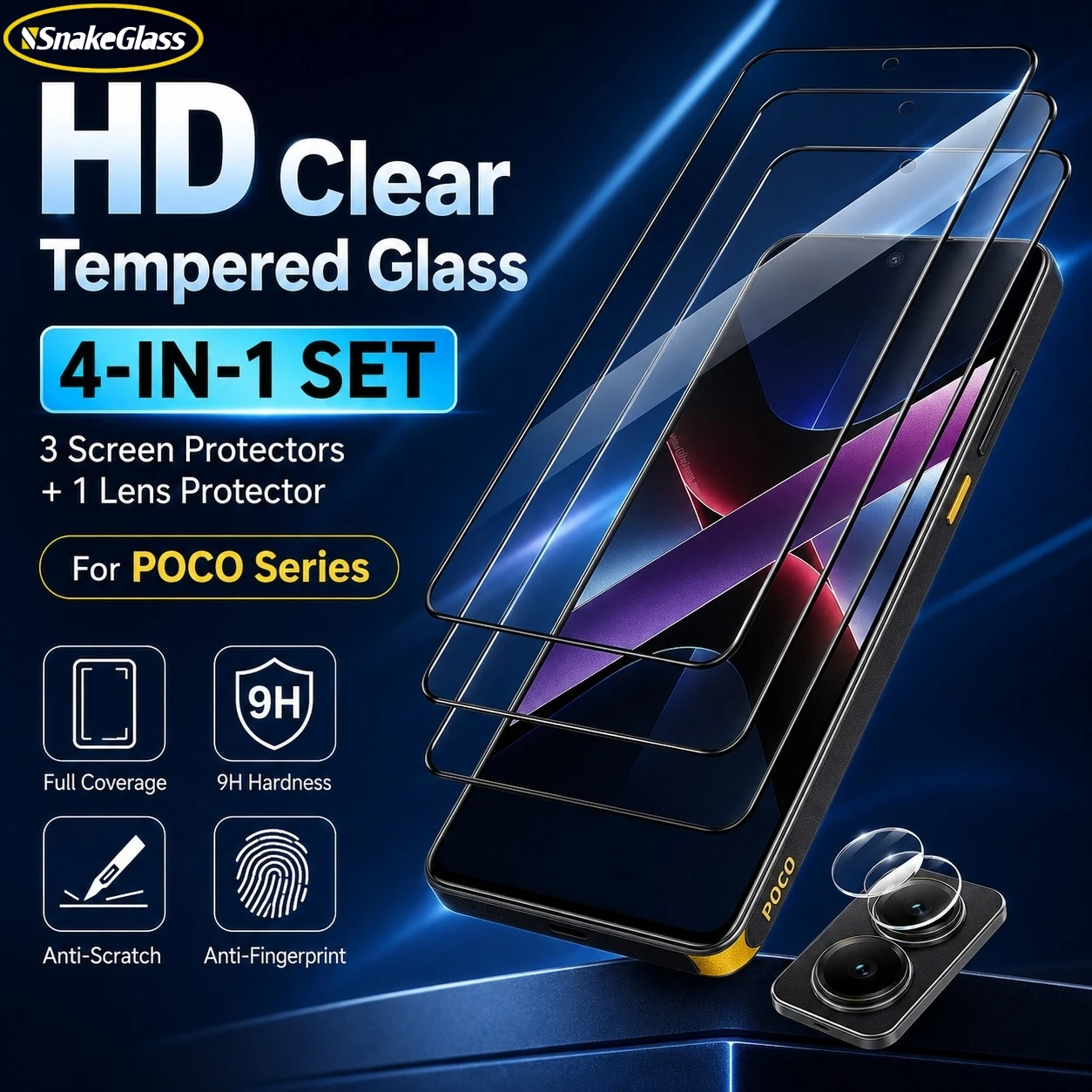 4IN1 Für Xiaomi Poco X8Pro Max X7 X6 X5 Pro Vorderes Panzerglas Für Poco F8Ultra F7 F6 M5S M6 Pro 4G Displayschutzfolien HD-Film