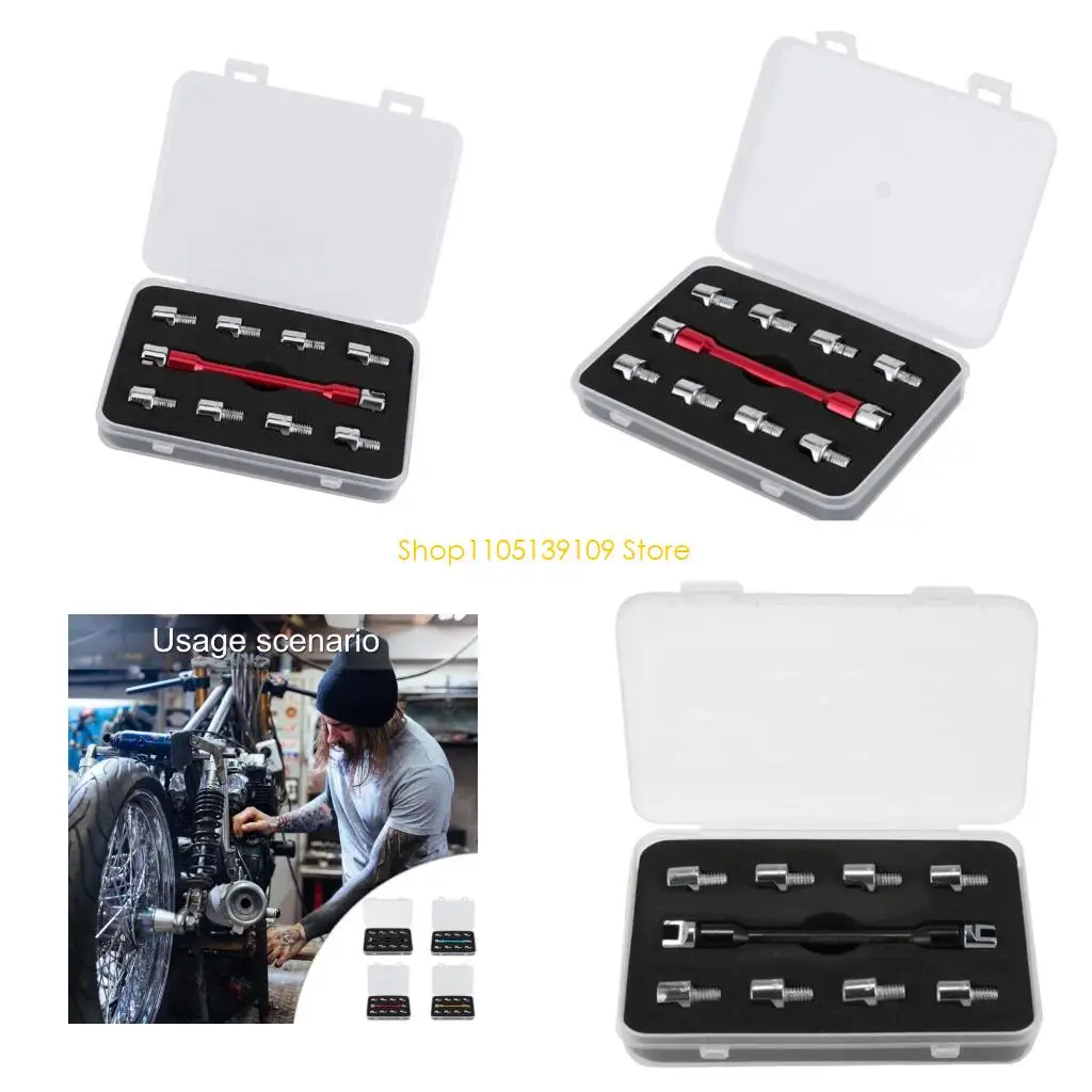 

P5ED Сверхмощный инструмент для регулировки спиц для мотоциклов, размеры 5,0–6,8 мм. Металлический материал включает удобный для