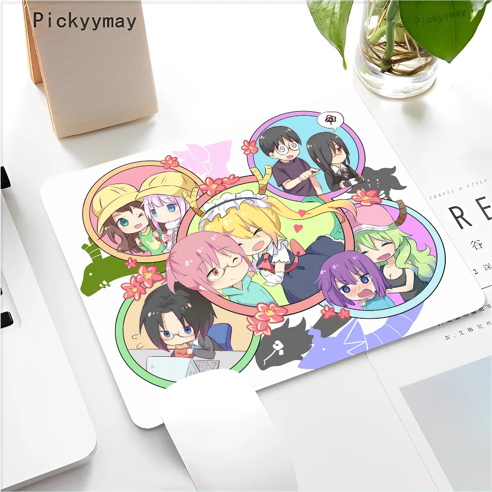 Kobayashi's Dragon maid Mousepad Small Office Computer Desk Mat Table Keyboard Big Mouse Pad Laptop Cushion Non-slip Deskpad