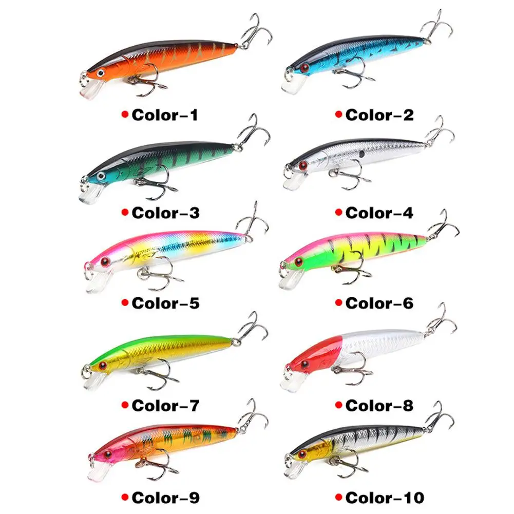 1pc Minnow Fishing Lures Wobbler Hard Baits Crankbaits ABS Artificial Lure For Bass Pike Fishing Tackle 10cm 9g