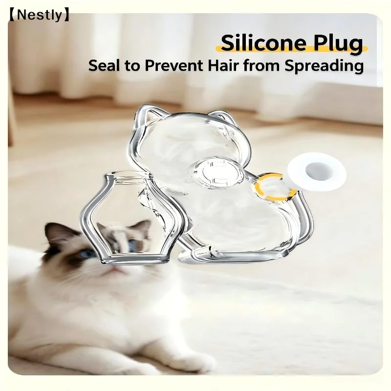 Cute Pet Fur Storage Refrigerator Magnet Transparent Acrylic Pet Cat Fur And Whiskers Memory Capsule Refrigerator Magnet〔Nest〕
