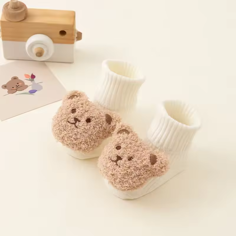 Cute Cartoon Bear Baby Socks for Boy Girl Winter Soft Cotton Anti Slip Soled Newborn Toddler Sock Kids Thicken Socken Warm Socks - Image 8