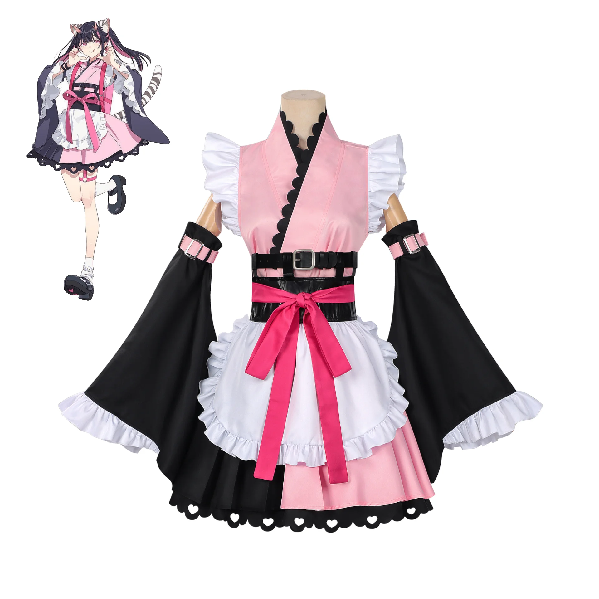 

Cosmic Princess Kaguya Noi Komazawa Cosplay Costume Anime Noi Kimono Maid Dress Uniform Full Set for Women