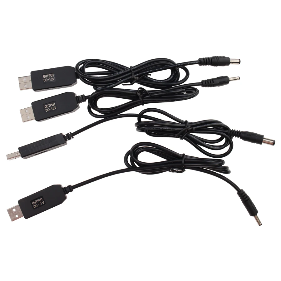 

100pcs 1M USB Power Boost Line DC 5V to 9V/12V Step UP Module Usb Converter Adapter Cable 3.5*1.35mm 5.5*2.1mm Plug