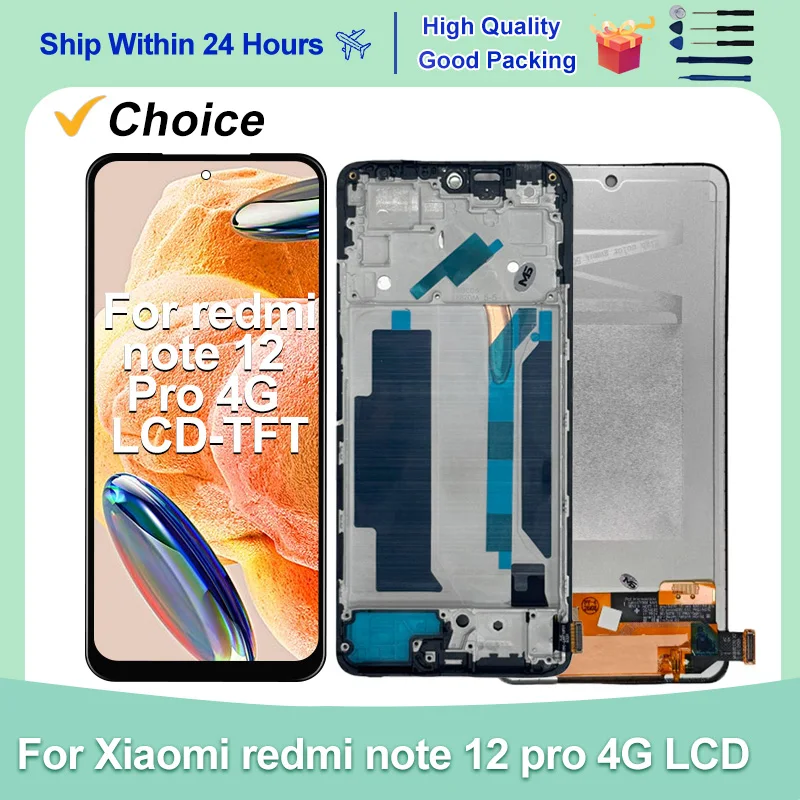 TFT Display For Xiaomi Redmi Note 12 Pro 4G LCD 2209116AG Touch Screen Digitizer Assembly For Redmi Note 12 Pro LCD Replacement