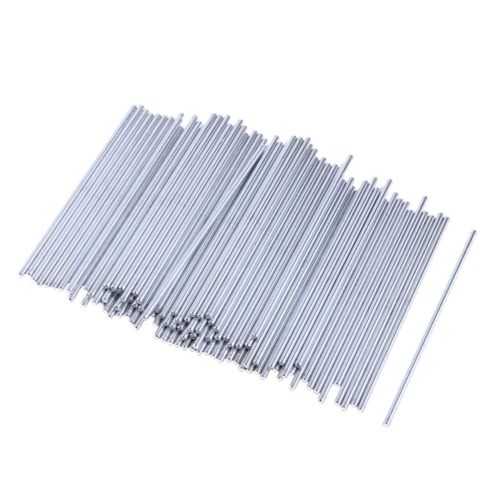 100 Pcs x 3mm Silver Stainless Steel Round Rod Bar Shaft Axle for RC boat DIY