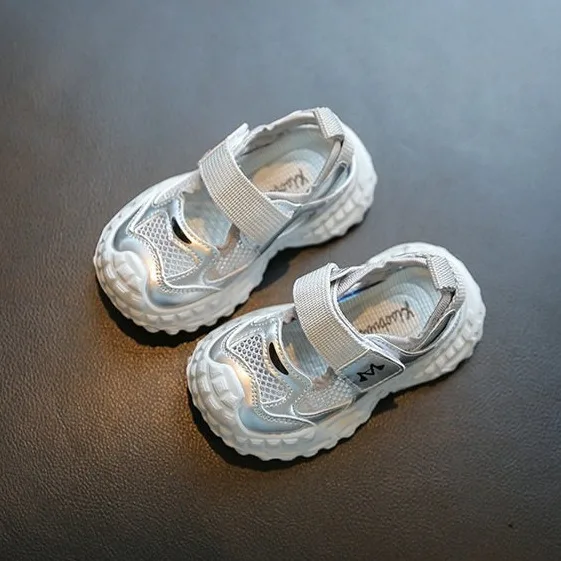 Summer Children Mesh Clunky Sneakers Boys Girls Breathable Hollow Casual Shoes Kids Cool Beach Shoes - view 2
