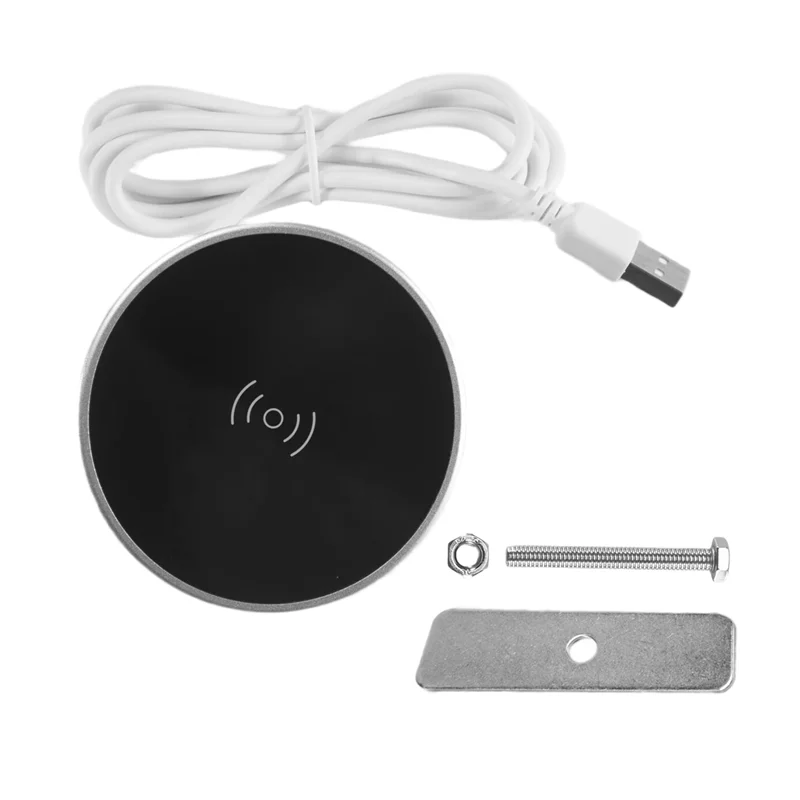 완전 무선 충전기 데스크탑 가구 내장형 고속 무선 충전기 고속 충전 휴대용 스마트폰용 데스크탑 내장