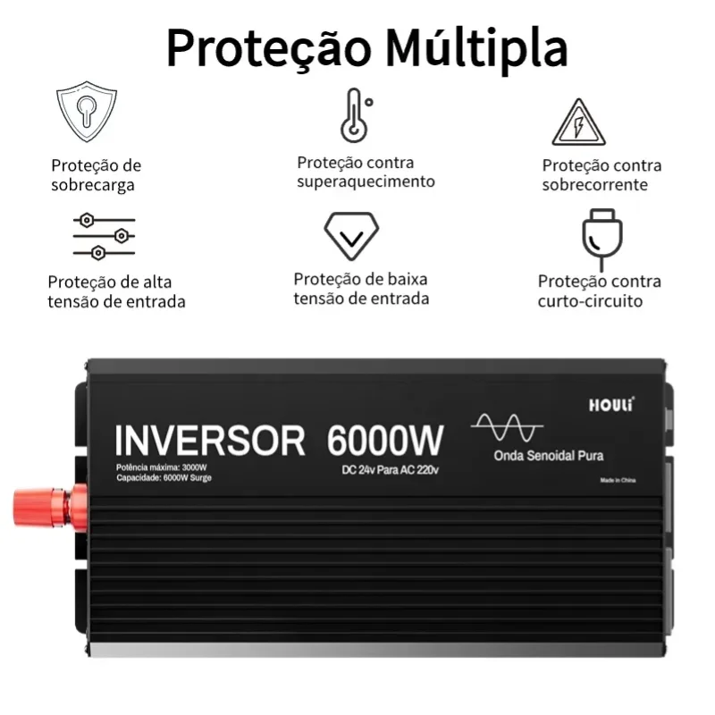 Inverter 12V 220V Pure Wave 3000W 4000W 5000W Transformer 12V 220 60Hz Converter Car Inverter