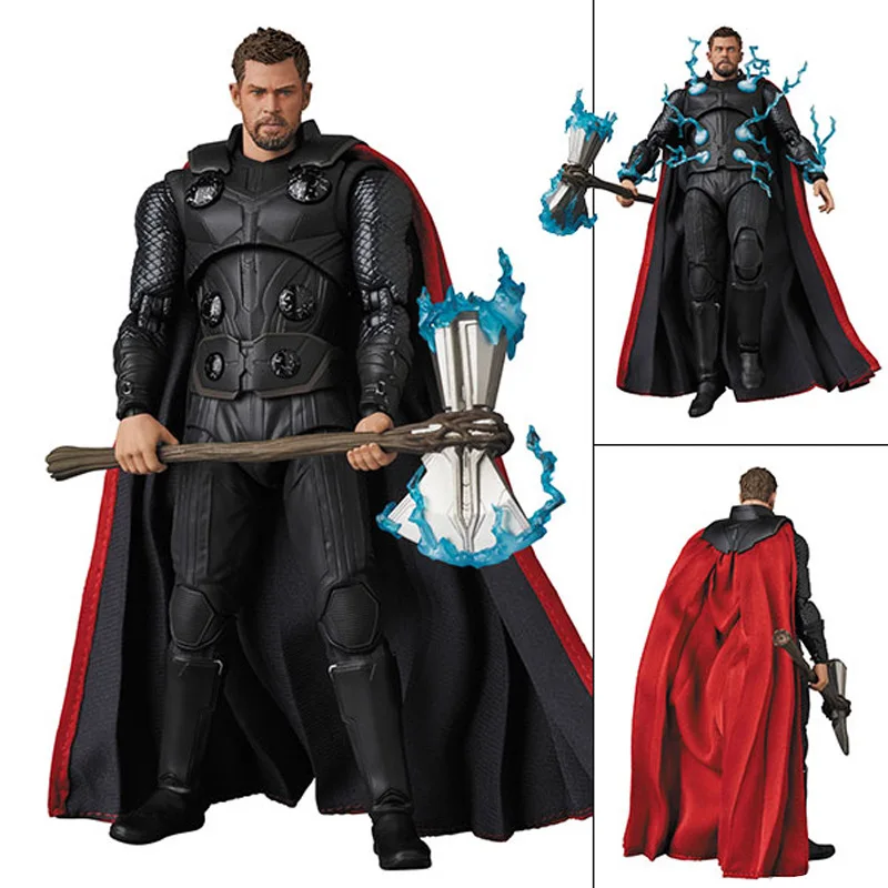 16cm  Legends Thor Avengers Infinity War Breaker Ax Change  Figure Thunderbolt Model Movie Toys Action Figure Desktop Ornament