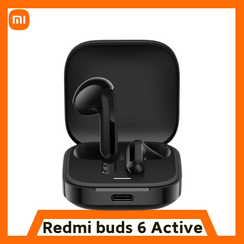 Global Version Xiaomi Redmi Buds 6 Active Earphone Up to 30 Hours Battery Life Noise Cancellation Large 14.2mm Dynamic Driver