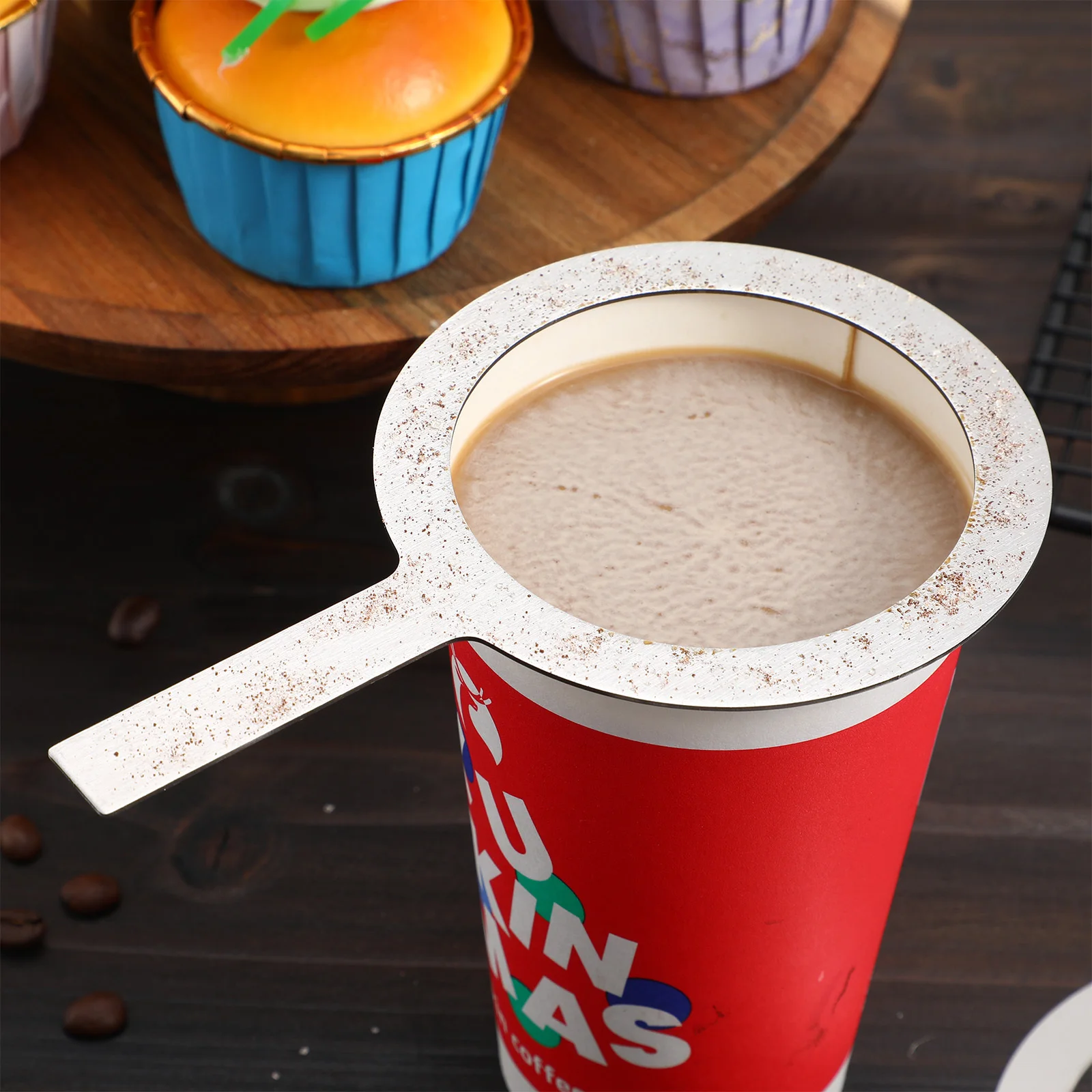 

2 pcs Rust-Proof Milk Tea Rim Covers Silver For Baking Tea Coffee Stainless Steel Cup Protectors Kitchen Utensils Baking Cup