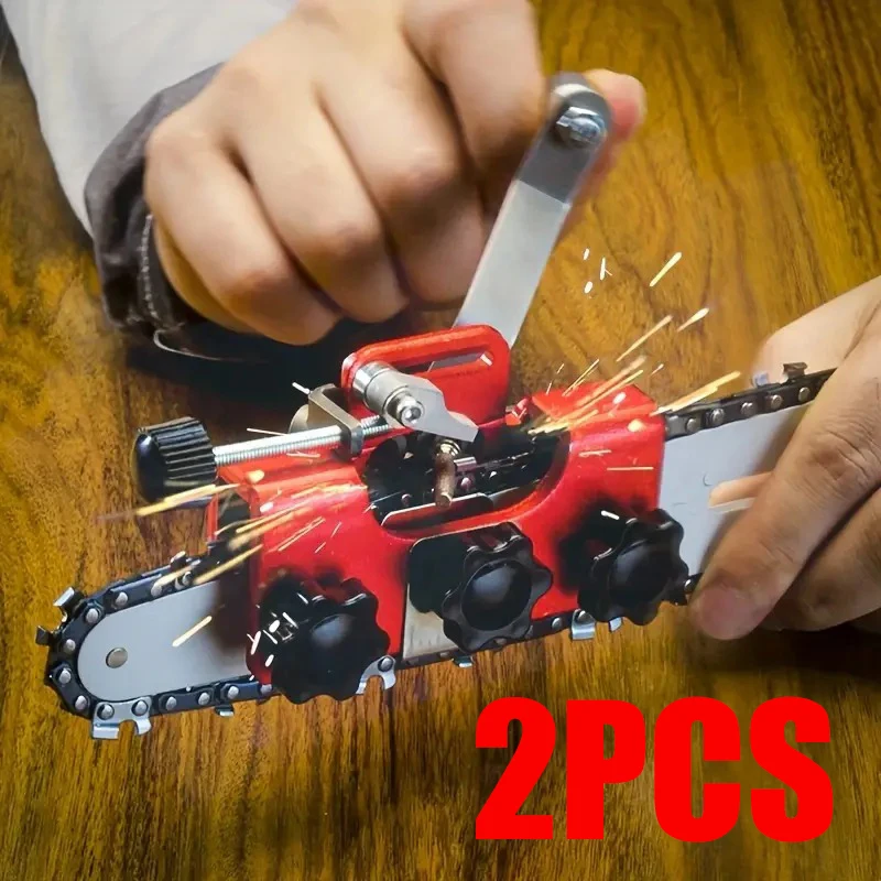 4in1 Electric Chainsaw Sharpener Portable Chain Saw Sharpening Kit with Grinding Stones for Woodworking Chainsaw Grinder Tool