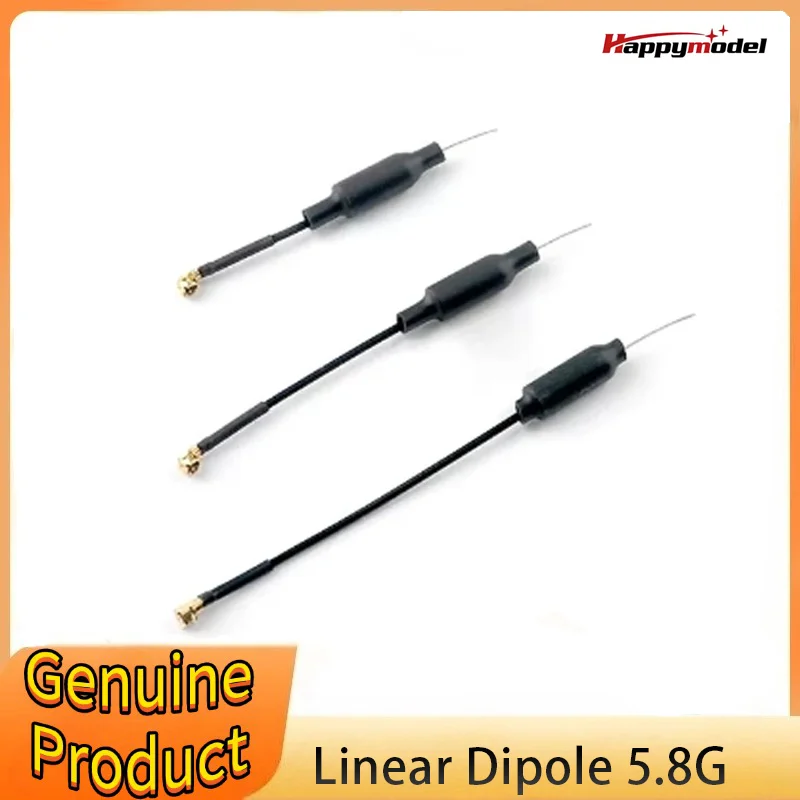 HappyModel Linear Dipole 5.8G 2dbi Nano Antenna UFL 47mm 60mm 75mm for Mobula7 / Mobula7 1S HD / Mobula8 FPV Tinywhoops 5PCS